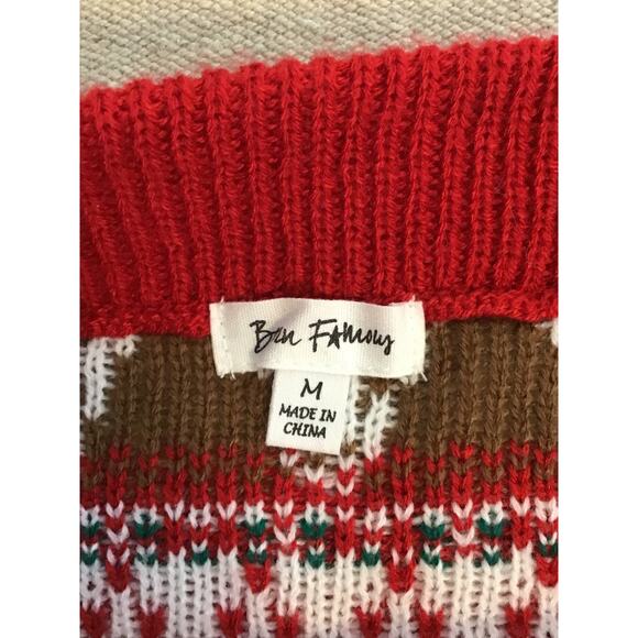 Born Famous Women Christmas Holiday Snowflake/Reindeer Sweater Mini Skirt Sz.Med - Picture 9 of 10